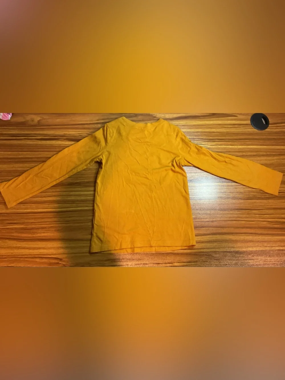 OshKosh B'gosh Mustard Long-Sleeve Tee with Floral Jar Print